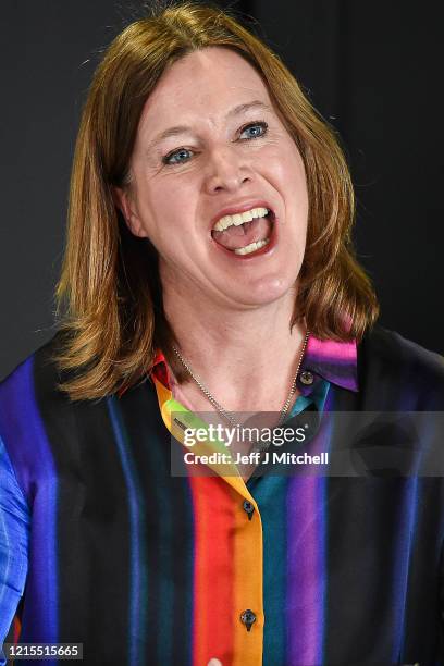 Scotland's Chief Medical Officer Dr Catherine Calderwood talks at a coronavirus briefing at St Andrews House on March 29, 2020 in Edinburgh,...