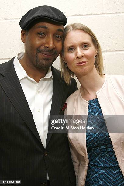 Jesse L. Martin and Cynthia Nixon during Fifth Annual Our Time Benefit Gala Co-Hosted by "Law & Orders" Mariska Hargitay and Jesse L. Martin -...