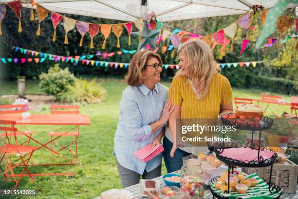 having a laugh - afternoon tea party stock pictures, royalty-free photos & images