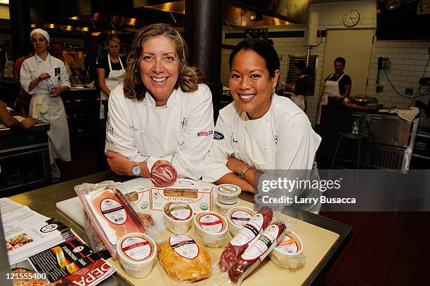 Chefs Ariane Daguin and Lee Anne Wong attend the NY Culinary Experience hosted by New York Magazine at the French Culinary Institute on October 4,...