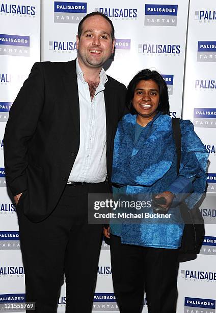 Jamie Brewer and Soumya Sriraman attend the Palisades Media Corp and Vin Roberti Salute Independent Film Party held at the Hotel du Cap during the...