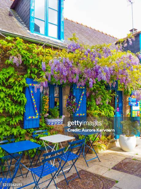 traditional crêperie of concarneau, france - concarneau stock pictures, royalty-free photos & images