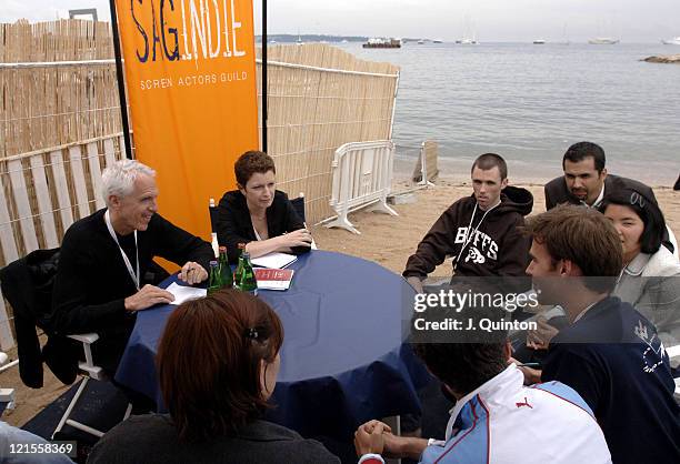 Steve Bailey and Linda James during 2005 Cannes Film Festival - American Pavilion - Day 5 at American Pavilion in Cannes, France.