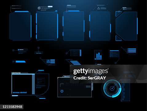 Screen Callouts Futuristic Vector Hud Interface Screen Design Digital Callouts Titles ...