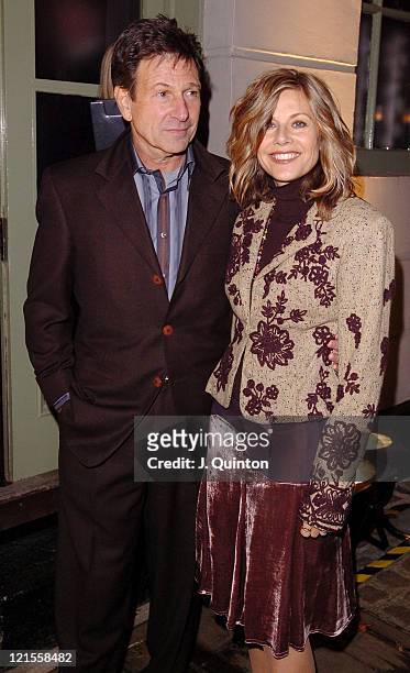 Michael Brandon and Glynis Barber during Kelly Hoppen Book Launch Party at Cheyne Walk Brasserie in London, Great Britain.
