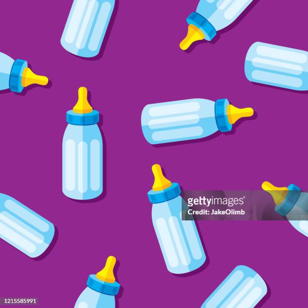 baby-flasche-muster - milchflasche stock-grafiken, -clipart, -cartoons und -symbole