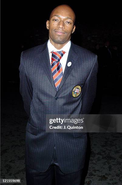 Marlon Devonish during 2004 Athens Olympics & Paralympics - UK Medalists Reception at Lords Cricket Ground in London, Great Britain.