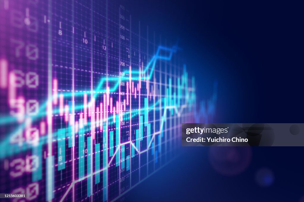 Stock market financial growth chart
