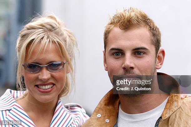 Beth Cordingly and Daniel MacPherson during London Fashion Week Spring 2005 - Scott Henshall - Arrivals at Saatchi Gallery Building in London, Great...