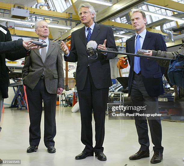 France's Prime Minister Dominique de Villepin during an Official Visit to Industrial Jobs Formation Centre, Paris 20 January 2006