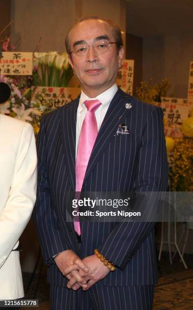 Japanese comedian Ken Shimura attends Cha Kato's 50th work anniversary party at Grand Prince Hotel Akasaka on March 1, 2011 in Tokyo, Japan.