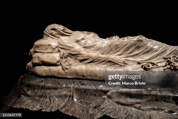 naples italy. veiled christ sculpture in sansevero chapel - naples italy church stock pictures, royalty-free photos & images