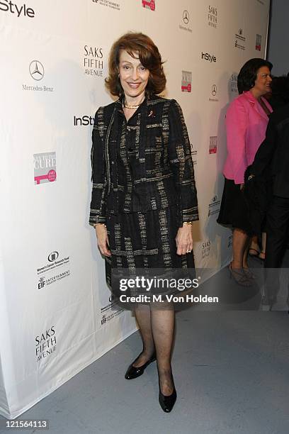 Evelyn Lauder during Saks Fifth Avenue and InStyle Magazine Host an Exclusive Launch Event for "Key to the Cure" in Partnership with Mercedes...