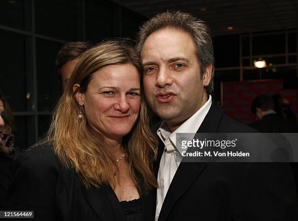 Ellen Kuras and Sam Mendes during IFP's 16th Annual Gotham Awards - Backstage and Green Room at Pier 60 - Chelsea Piers in New York City, New York,...