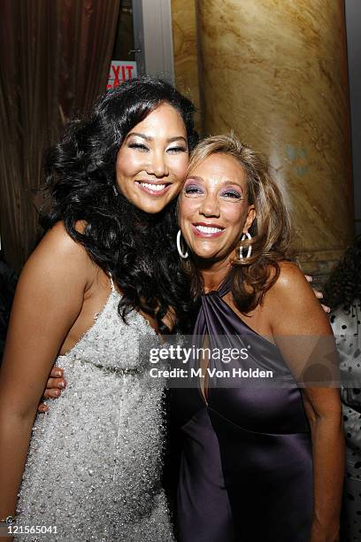 Kimora Lee Simmons and Denise Rich during Denise Rich and the G&P Foundation for Cancer Research Host "Disco & Diamonds" Fundraiser at Capitale in...