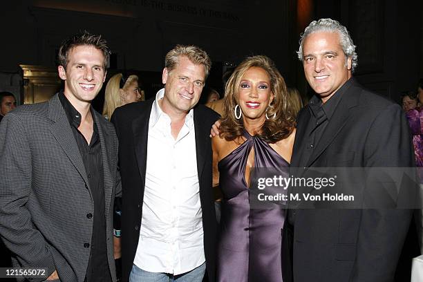 Joe Simpson, Denise Rich, Dave Levins during Denise Rich and the G&P Foundation for Cancer Research Host "Disco & Diamonds" Fundraiser at Capitale in...