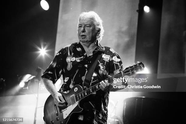 Mick Ralphs of Bad Company performs on stage at the O2 Arena on 29 October 2016 in London, England.