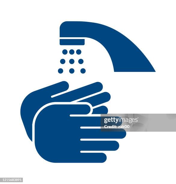 washing hands sign - washing hands stock illustrations