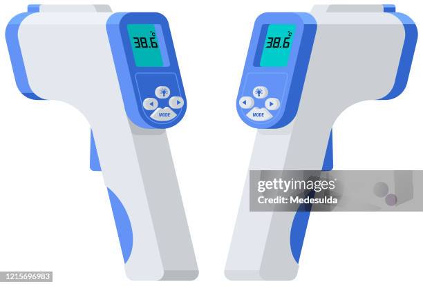 coronavirus - temperature scan stock illustrations