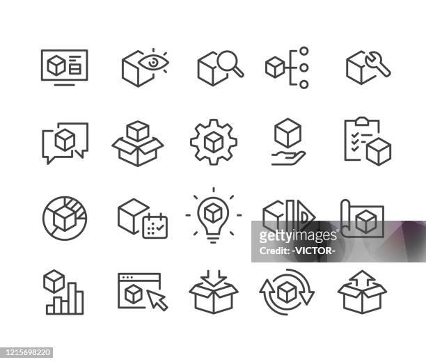 product icons - classic line series - releasing stock illustrations