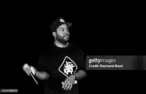 Rapper Ice Cube performs at the International Amphitheatre in Chicago, Illinois in April 1995.