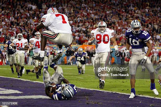 Kansas State Darren Sproles scores a TD in the 2nd quarter.