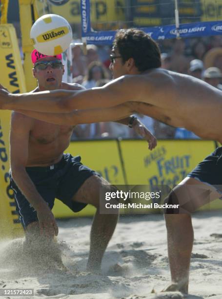 Karch Kiraly and Mike Lambert during the championship match against Matt Fuerbringer and Casey Jennings. Kiraly and his partner Mike Lambert won the...