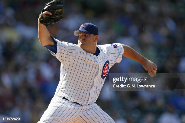 Relief pitcher Will Ohman of the Cubs during action between the Atlanta Braves and Chicago Cubs at Wrigley Field in Chicago, Illinois on May 28,...