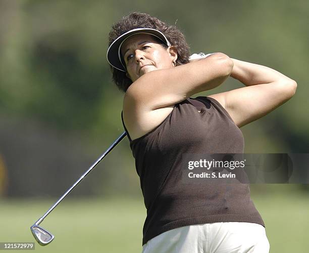 Nancy Lopez during the continuation of the second round of the Jamie Farr Owens Corning Classic at Highland Meadows Golf Club in Sylvania, Ohio, on...