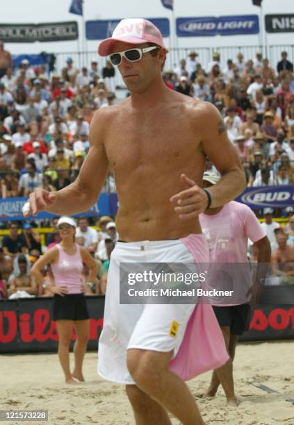 Casey Jennings during AVP Hermosa Beach Open - Celebrity Match - July 25, 2004 at Hermosa Beach in Hermosa Beach, California, United States.