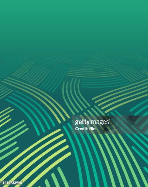 green farm fields abstract background - land stock illustrations