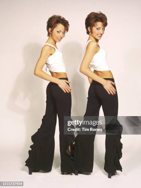 Romanian singing duo Cheeky Girls, 2003.