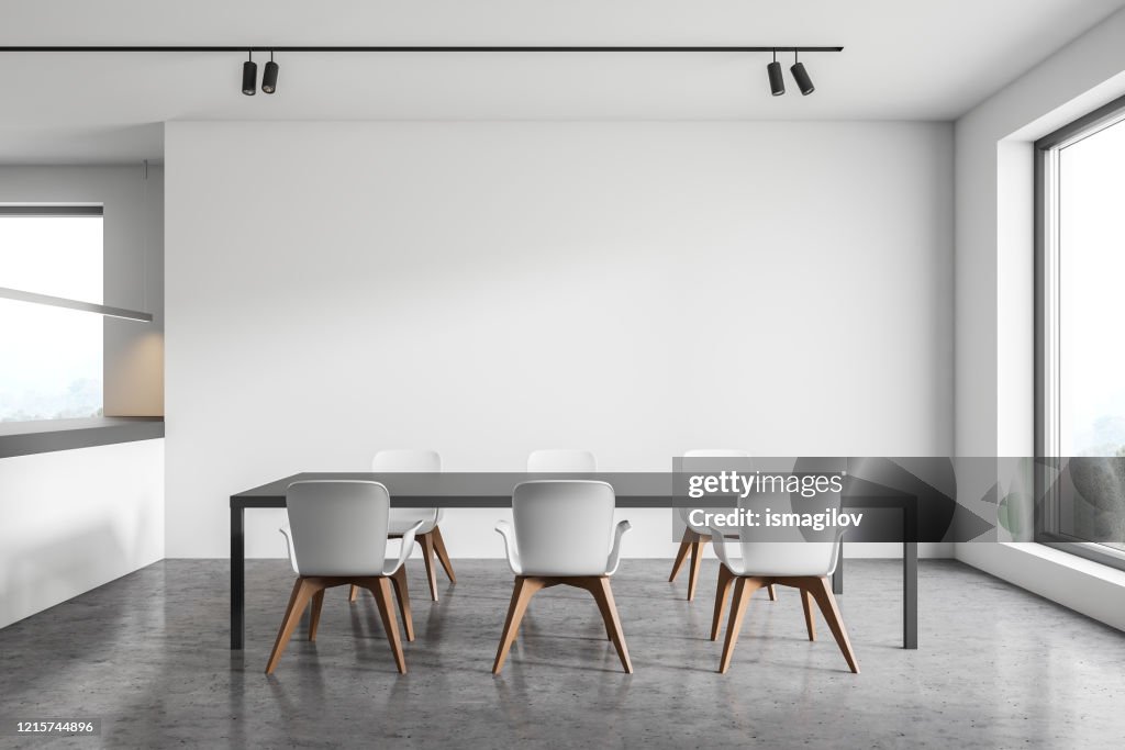 Modern White Dining Room Interior High-Res Stock Photo - Getty Images