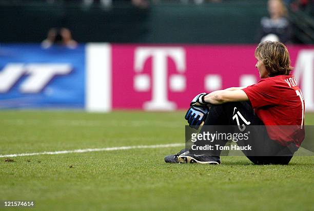 Alla Volkova Goalkeeper for Russia sits in fustration after Germany scored their seventh goalOctober 2 at PGE Park in Portland, Oregon. Germany...