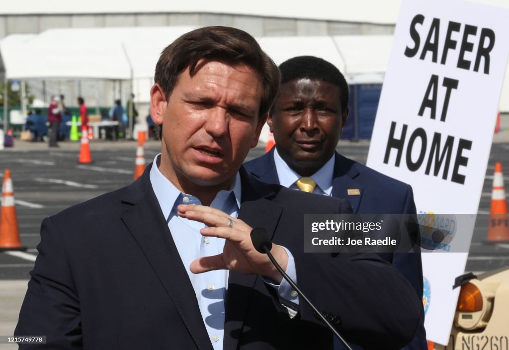 Florida Governor Ron DeSantis Holds Press Conference On State's Coronavirus Response