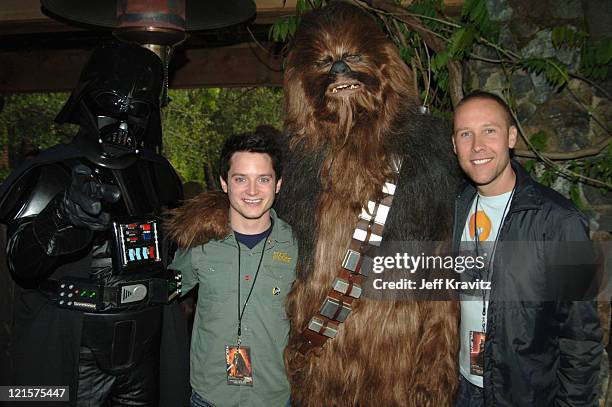 Darth Vader, Elijah Wood, Chewbacca and Michael Rosenbaum**exclusive**