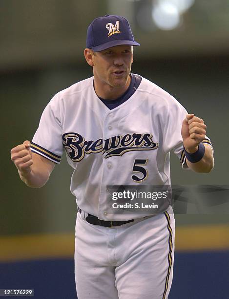 Geoff Jenkins during the game between the Milwaukee Brewers and the Philadelphia Phillies at Miller Park in Milwaukee, WI, on May 18, 2006.