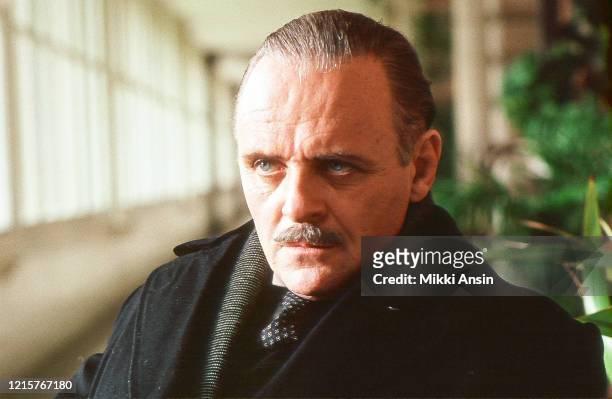 Sir Anthony Hopkins acts as Henry Wilcox in Howard's End filmed in England in January 1991.