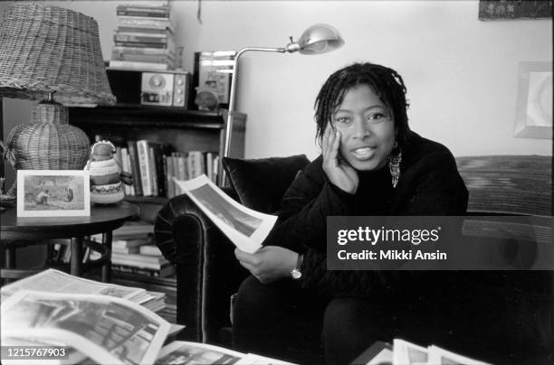 American author, poet, and activist Alice Walker, author of the novel 'The Color Purple', poses for portrait at home in San Francisco in January,...