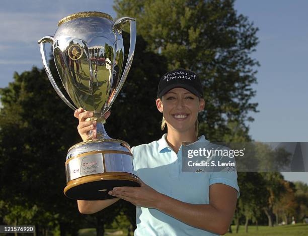 Cristie Kerr, winner of the Canadian Women's Open at the London Hunt and Country Club in London, Ontario on August 13, 2006.