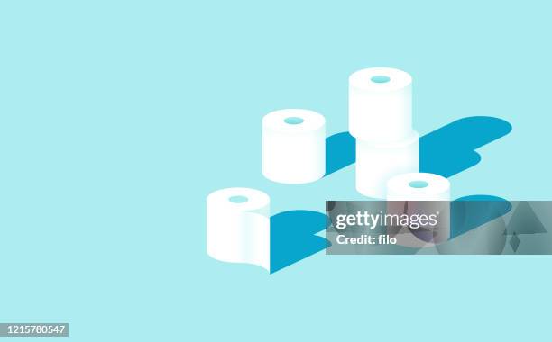 toilet paper rolls - rolled up stock illustrations