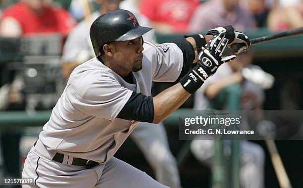 Willy Taveras of the Houston Astros in action during a game against the St. Louis Cardinals at Busch Stadium in St. Louis, Mo. On July 16, 2005. St....