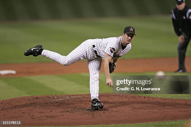 Pitcher Roy Oswalt of the Houston Astros during Game 3 of the 2005 World Series against the Chicago White Sox at Minute Maid Park in Houston, Texas...