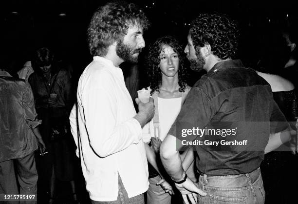 View of American musician Andrew Gold and actress & comedian Laraine Newman at Greenwich Village's Village Gate nightclub, New York, July 27, 1978....