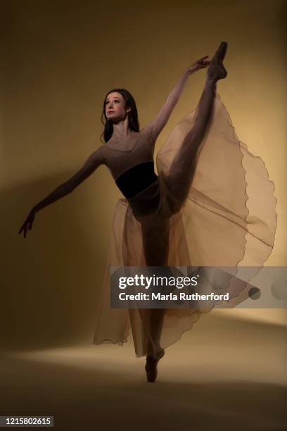 ballerina in photo studio - boulder rock stock-fotos und bilder