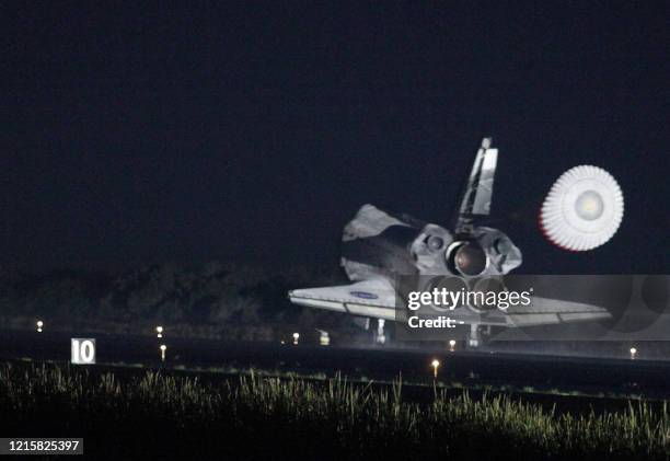 The space shuttle Atlantis lands on July 21, 2011 at Kennedy Space Center in Florida, ending its 13-day mission. Atlantis safely touched down...