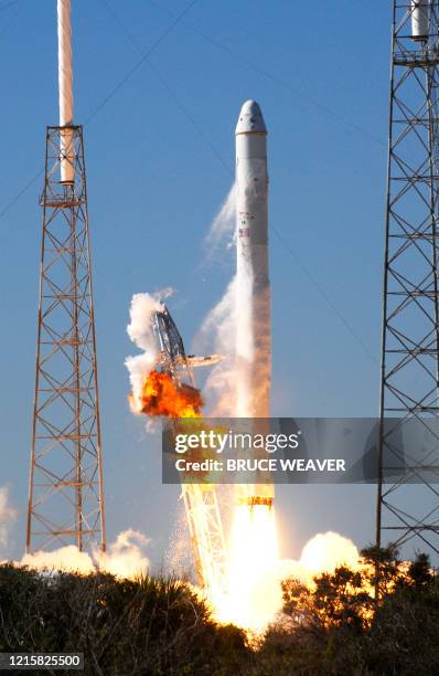 SpaceX's Falcon 9 rocket lifts off on December 8, 2010 from launch pad 40 at Cape Canaveral, Florida. SpaceX on Wednesday successfully launched the...