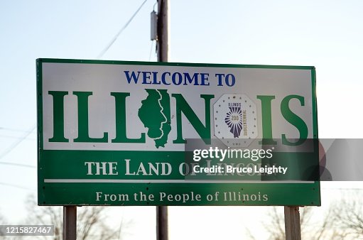 State Line Welcomesign Welcome Sign At Illinois State Line High-Res Stock Photo - Getty Images