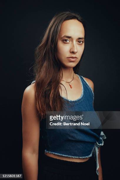 Filmmaker Caroline Poggi poses for a portrait on May 22, 2017 in Cannes, France.