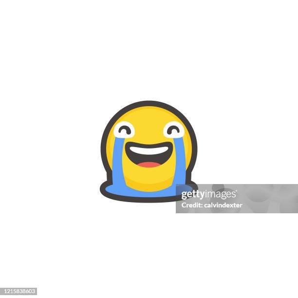 emoticon flat design contour line - wellness program stock illustrations